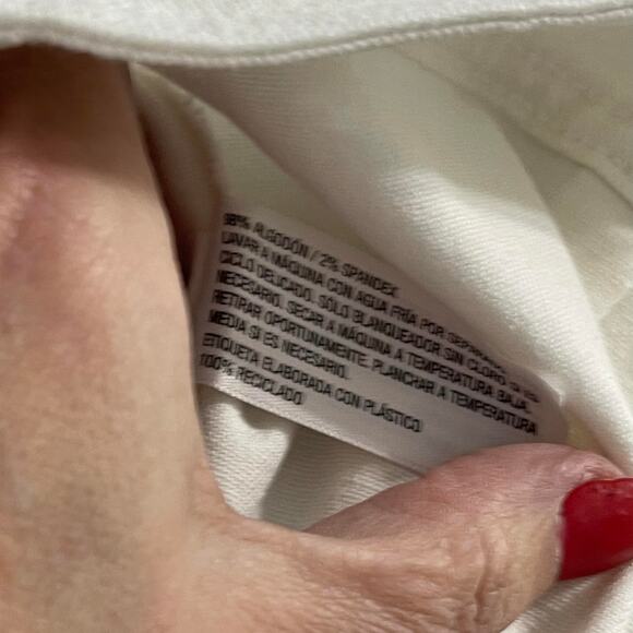 Victor Glemaud size 24 26 Women's High-Rise Flared Leg Jeans White plus sz - Picture 12 of 16